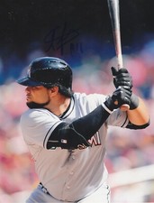TOMAS TELIS  MIAMI MARLINS    ACTION SIGNED 8x10