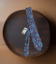 Daniel Cremieux Mantero Print Collection Mens Necktie Made In Italy Paisley Silk