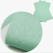 Aqua Blue Sand Glitter FAUX LEATHER SHEET 8.75" X 12" 1082048 Fine Glitter