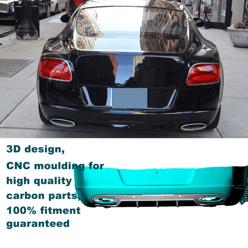 For Bentley Continental GT 2-Door 2012-2016 REAL CARBON Rear Bumper Diffuser Lip - Bild 3 von 11