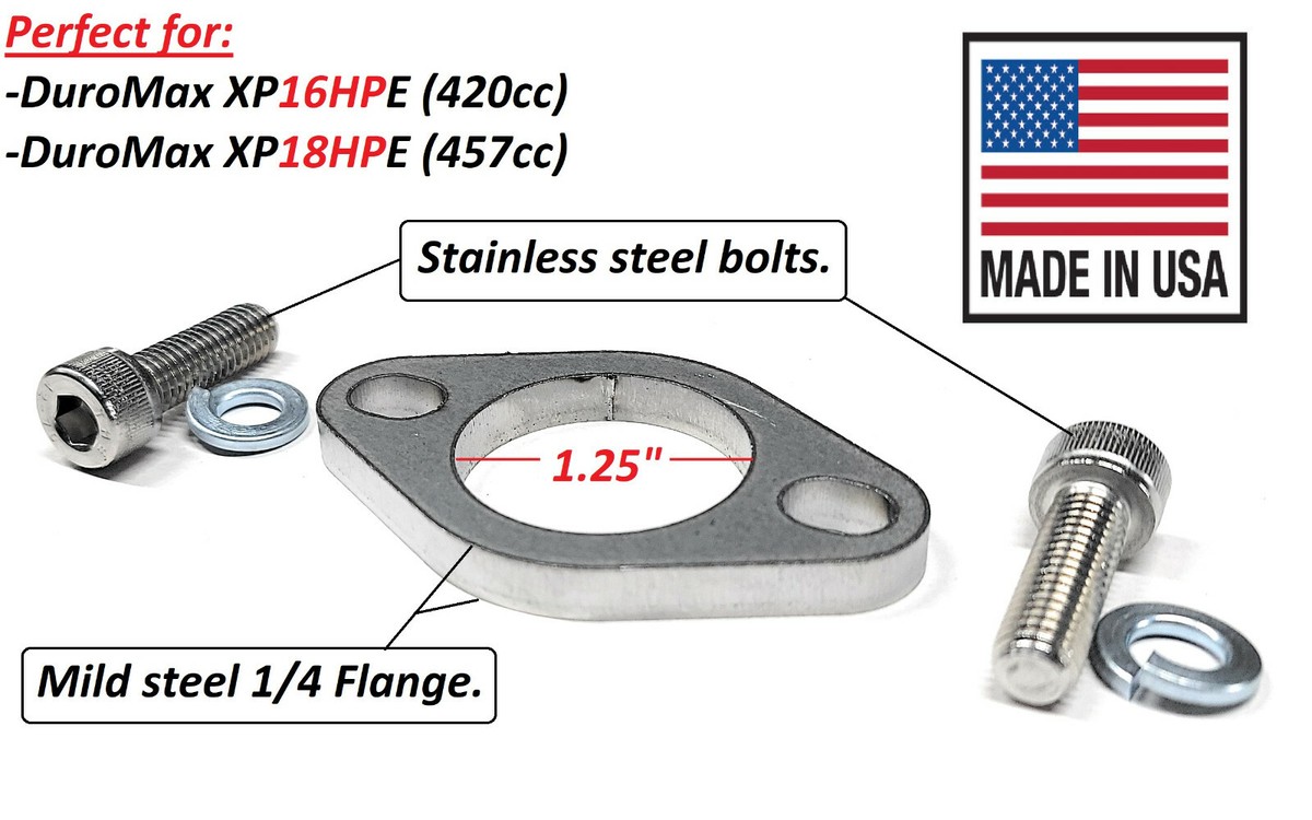 Exhaust Flange for DuroMax XP16HPE 420cc or DuroMax XP18HPE 457cc