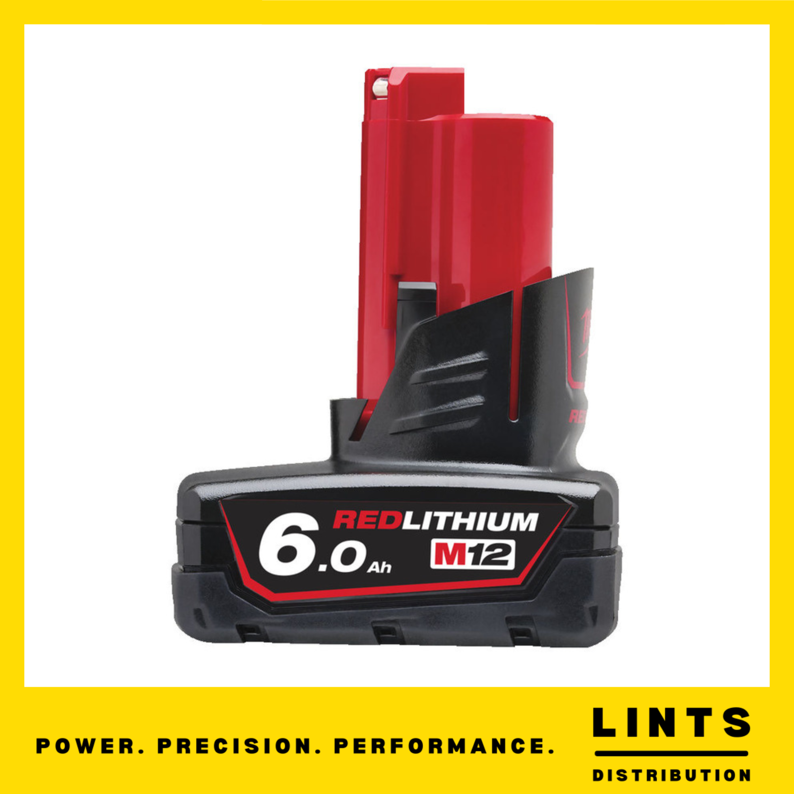 Milwaukee M12 B6 REDLITHIUM-ION 6.0Ah Battery (4932451395)