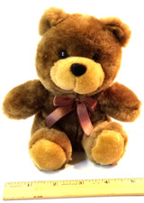 TEDDY BEAR, small, plush,stuffed never played with, only displayed on bureau 