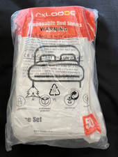 2 Pack Disposable Bed Sheets Fitted Sheet King Size Disposable Travel Sheets