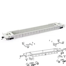 Evemodel HO Scale 1:87 Blank Unassembled White 53' Well Car Model Wagon