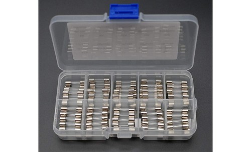110 Pcs 0.5*20mm 0.2-20 A 250V Miniature Glass Fuse Fine Wire Set Tool - Picture 7 of 8