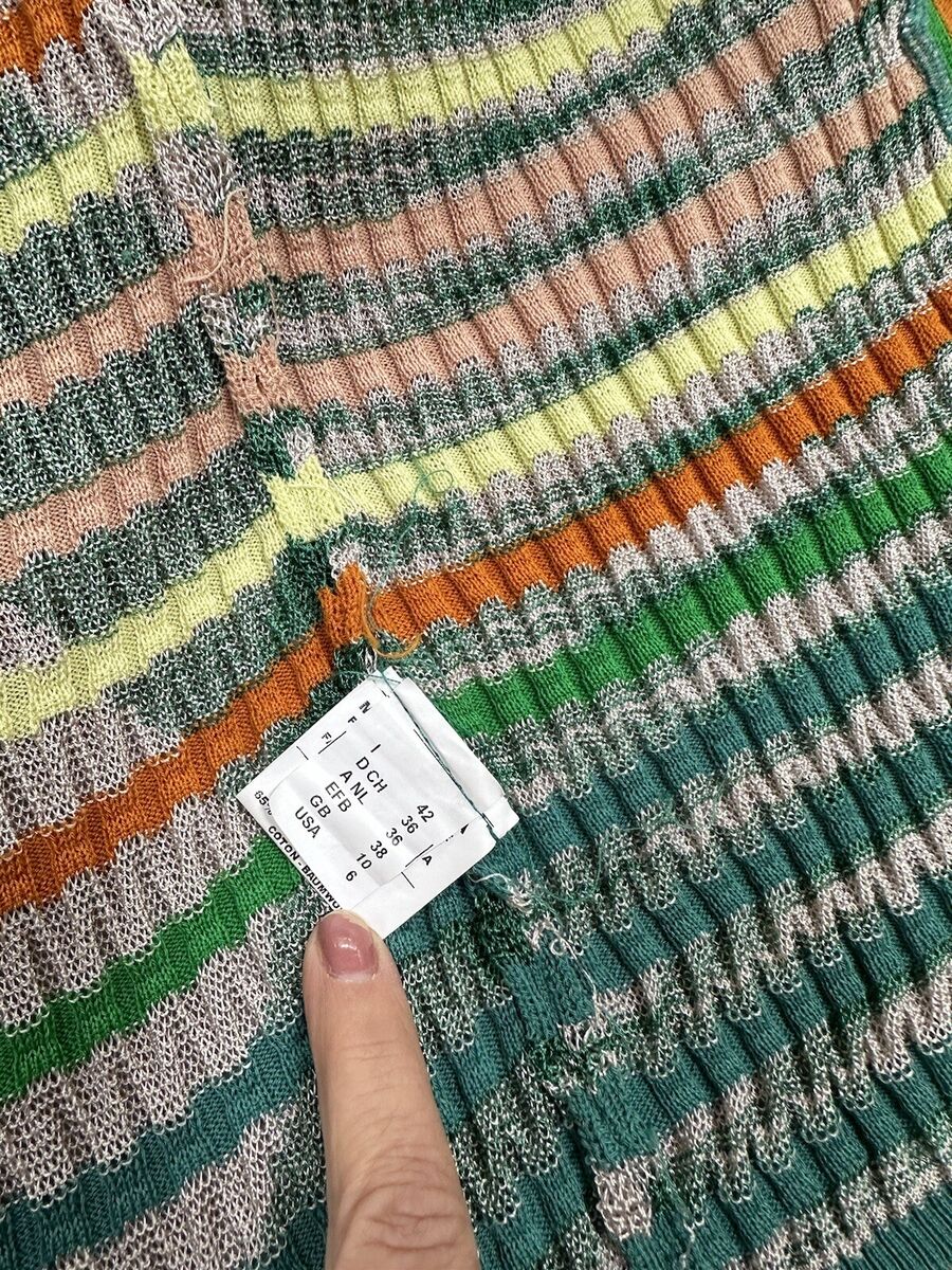 M Missoni Twin Set, Cardigan, Sweater, Top Size 42, Green M Missoni Twin Set, Cardigan, Sweater, Top Size 42, Green
