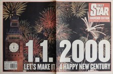 DAILY STAR NEWSPAPER 1 JAN 2000 MILLENNIUM SOUVENIR EDITION Y2K NEW YEAR LONDON