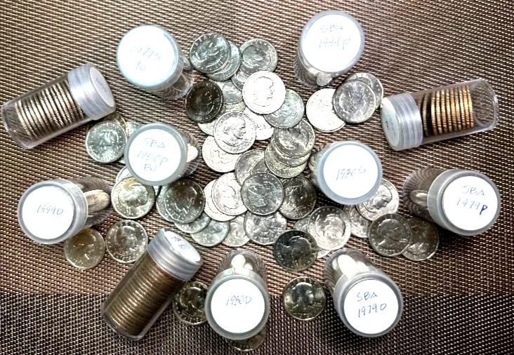 Rollo Mixto de 100 Monedas - 1979-1999 - Susan B Anthony - Garantizado Años 80 y 1999 Foto 3 de 3