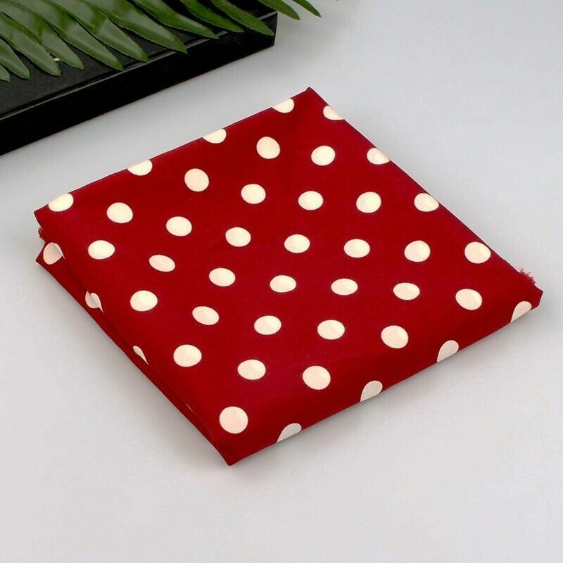 Spots Polka Dots Fabric Chiffon Material Craft for Dress Blouse 100 150cm