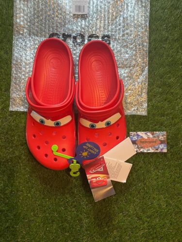 DISNEY PIXAR LIGHTNING McQueen Light Up Crocs Adult Size 11M