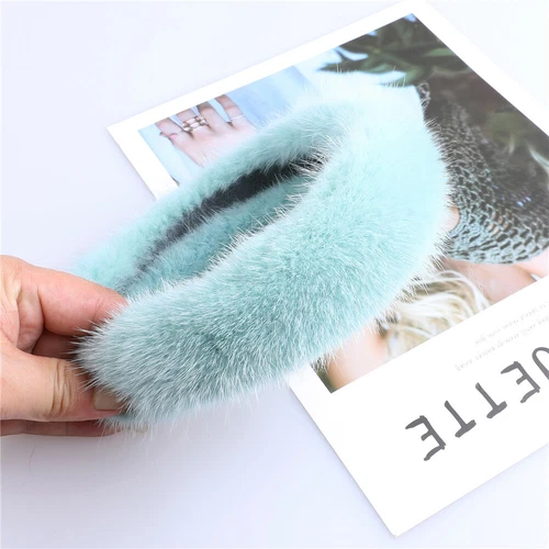 women's luxury100% mink fur headband real fur hair band Hair hoop - Picture 12 of 30