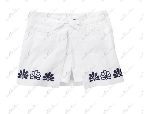 Gymboree Girls sz 9 Cape Cod Cutie White Scalloped Flower Skort NWT Nautical - Picture 2 of 2