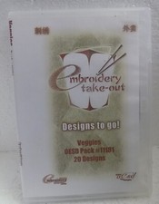 OESD Embroidery Take-Out Designs - VEGGIES Vegetables CD - 20 Designs 11181