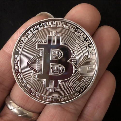 3 Pcs Rose Gold Commemorative Bit Silver Collectors Bitcoin Plated Coin Gold - Picture 4 of 5