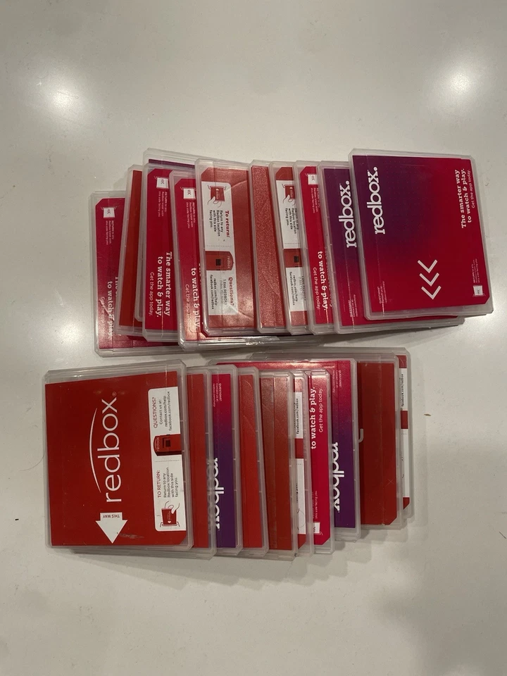 40 + Random Redbox Movies Lot And 70 + Plastic Cases As Seen In Photos - Image 2 of 4