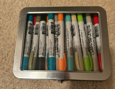 Tim Holtz Distress Crayons lot of 34 with Distress Crayon Storage read colors 