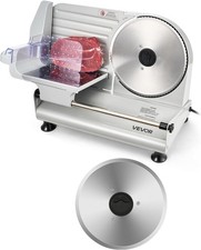 Meat Slicer, 8.6" Electric Deli Slicer with 2 SUS420 Blades 0-0.6" Adjustable
