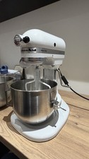 KitchenAid Heavy Duty Stand Mixer White 6.9L 10 Speed 300W 2 Bowls Flat Beater