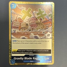One Piece Card Game Gravity Blade Raging Tiger Event Foil Card OP06-058