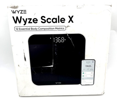 WYZE Smart Scale X Digital Body Weight Bathroom Scale Black Brand New