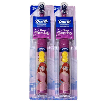 2 Pack Of 2 Oral-B Disney Princess Battery Powered Toothbrush Pink