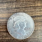 1958 Franklin Half Dollar 50C Silver Circulated Business Strike US Coin