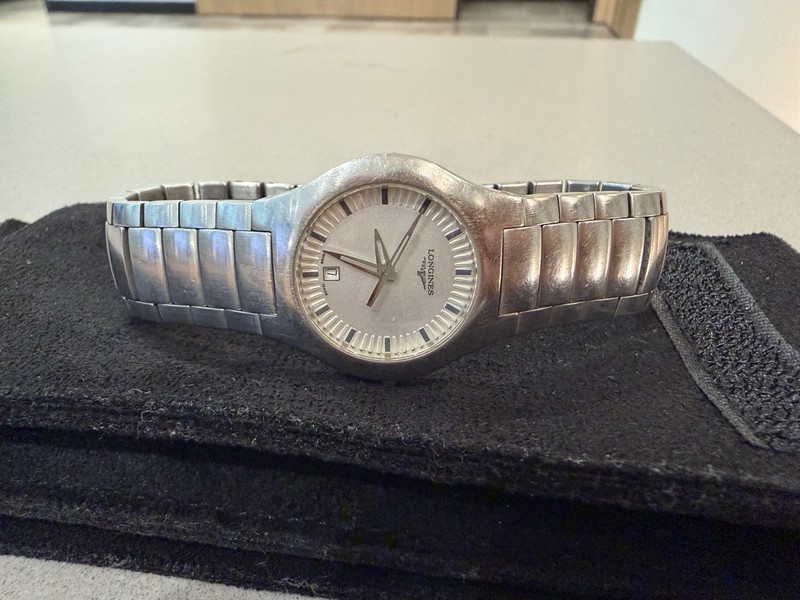 Longines Women’s Dress Quartz Analog Date Silver Dial SS Bracelet 30mm