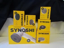 SYNOSHI Rechargeable Battery Power Spin Scrubber NEW + 5 Accessory Heads lot B