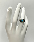 DP19 Vintage VM Sterling Silver Turquoise Ring Size 5 Southwestern  — photo 1