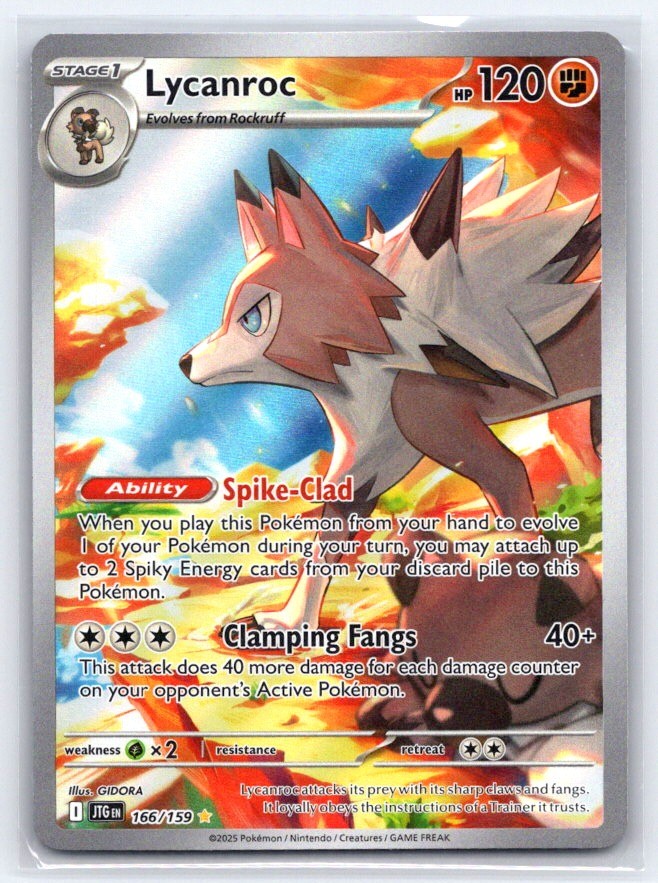 Lycanroc 166/159 Illustration Rare Journey Together Pokemon Holo Near Mint