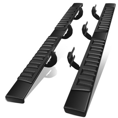 5" Black Flat Side Steps Nerf Bars For 2019–2024 Ram 1500 Quad Cab – 80 Inch - View #5