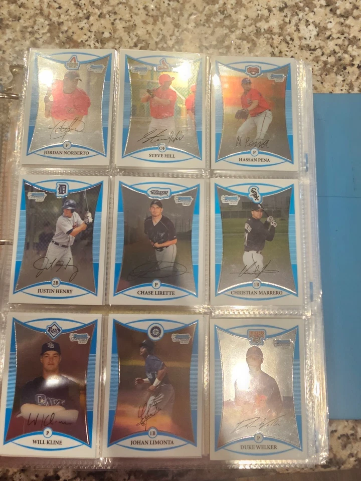 Bowman Chrome Prospects 2008 serie completa juego de dos bases BCP131 - BCP240  Foto 3 de 4
