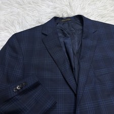 Jos Bank "Reserve" Men 46 Slim Sport Coat Jacket Blue Window Checked Wedding NEW