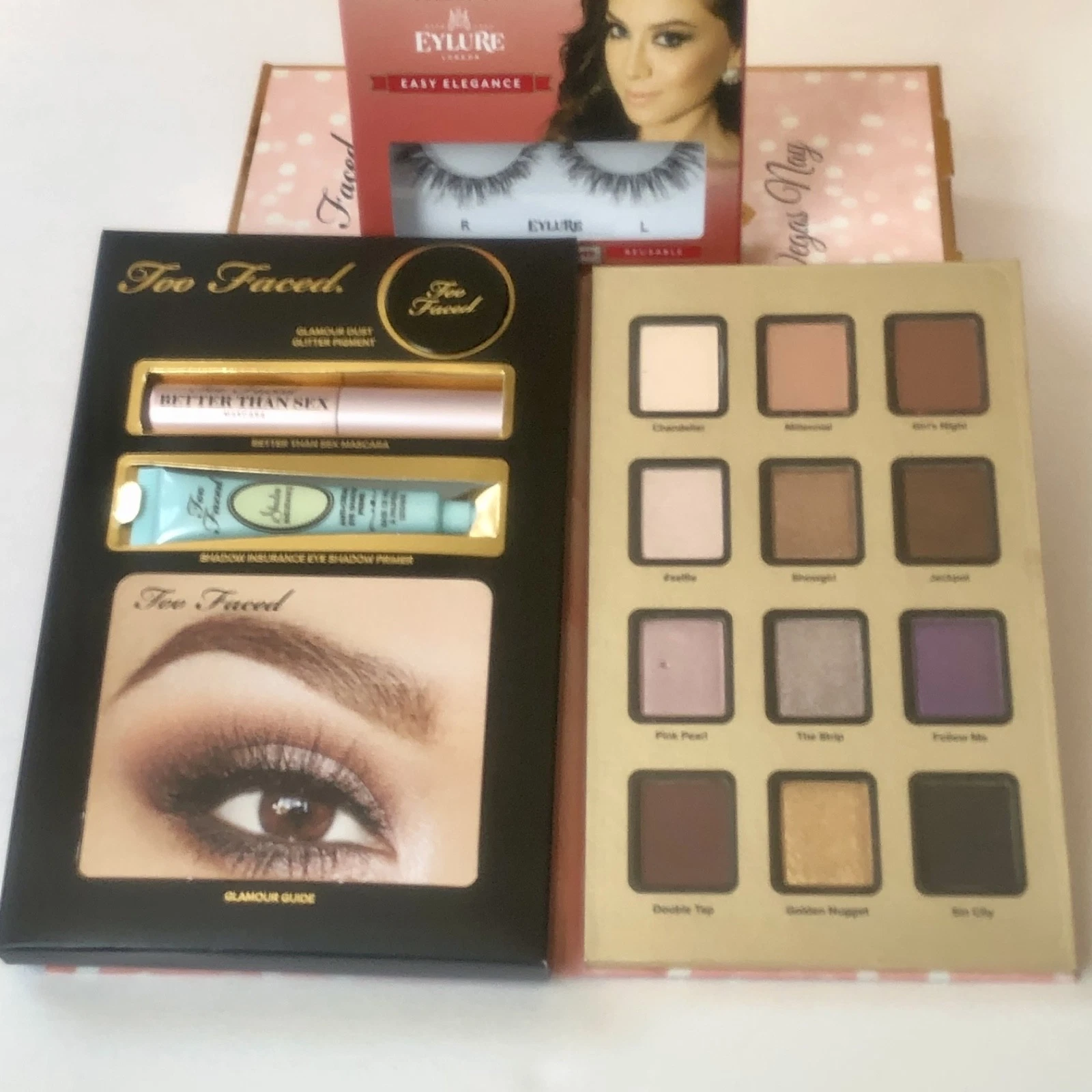 Too Faced Vegas Nay Star Dust Makeup Set + Eylure Vegas Nay Easy Elegance Lashes