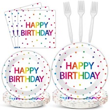 100 PCS Iridescent Party Decor Plates Napkins For Birthday Baby Shower