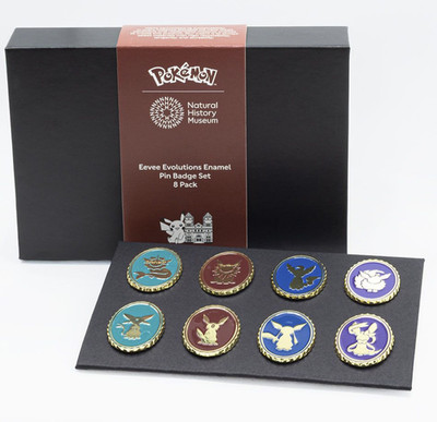 Evolutions of Eevee Pin Box Set (8-Pack) Pokemon × UK Natural History Museum