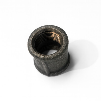 5x 1/2'' BSP schwarz Eisenaußenmuffe - Rohrverschraubung mit Gewinde