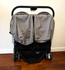Graco DuoRider Double Pushchair from Birth Black/Grey with Footmuffs