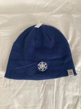 Life is Good Beanie with embroidered Snowflake, Dark Blue