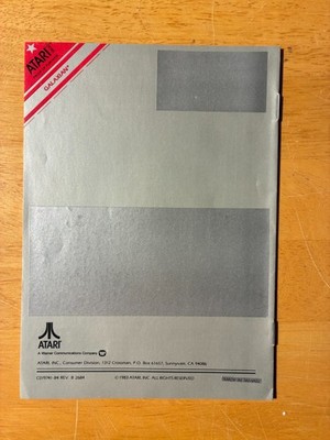 Atari 2600 Manual Galaxian rare variant with coverup stickers C019741-84 Rev B