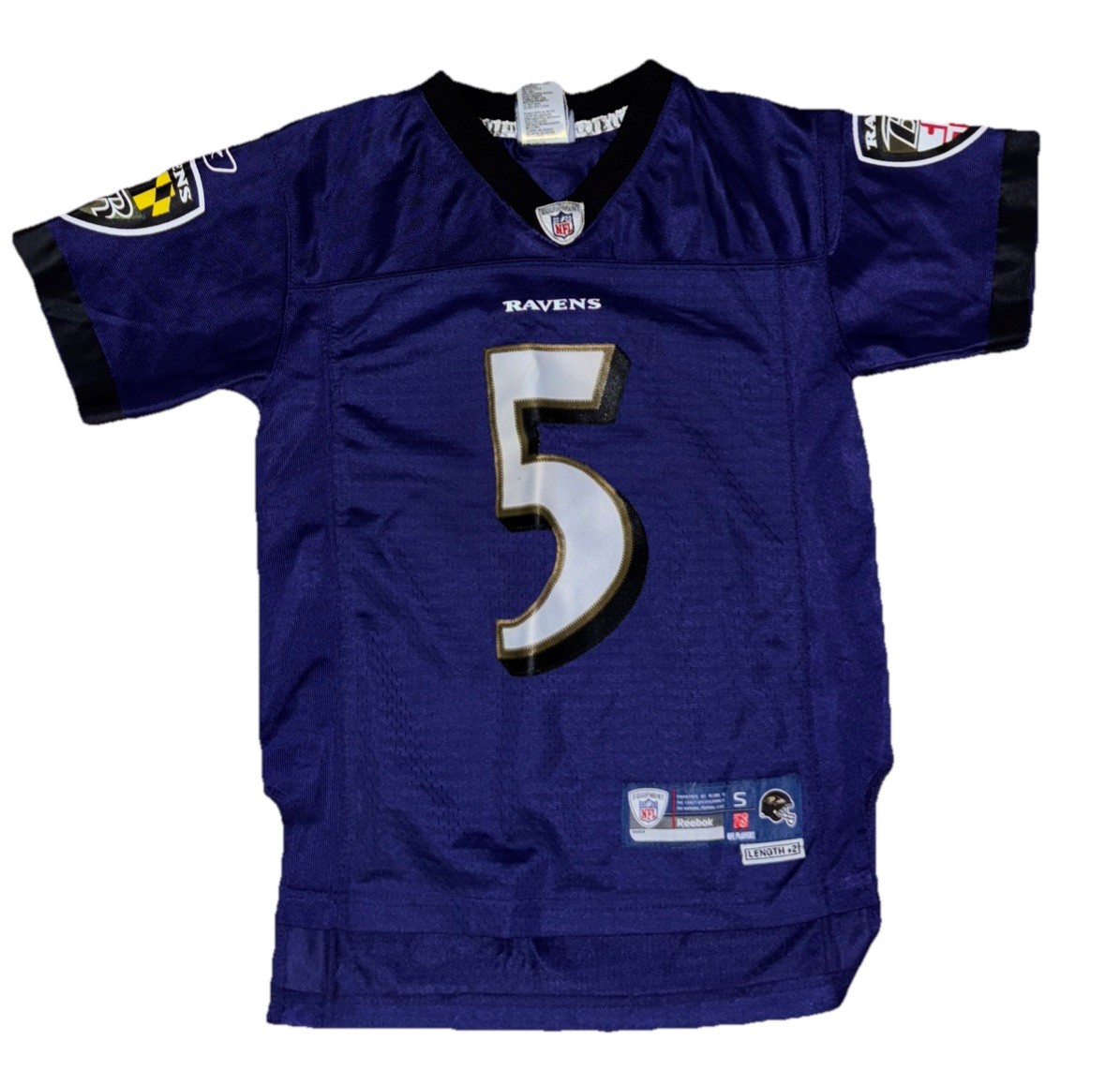 Baltimore Ravens Joe Flacco #5 Reebok Jersey Stitched Purple Boys Youth Small 8