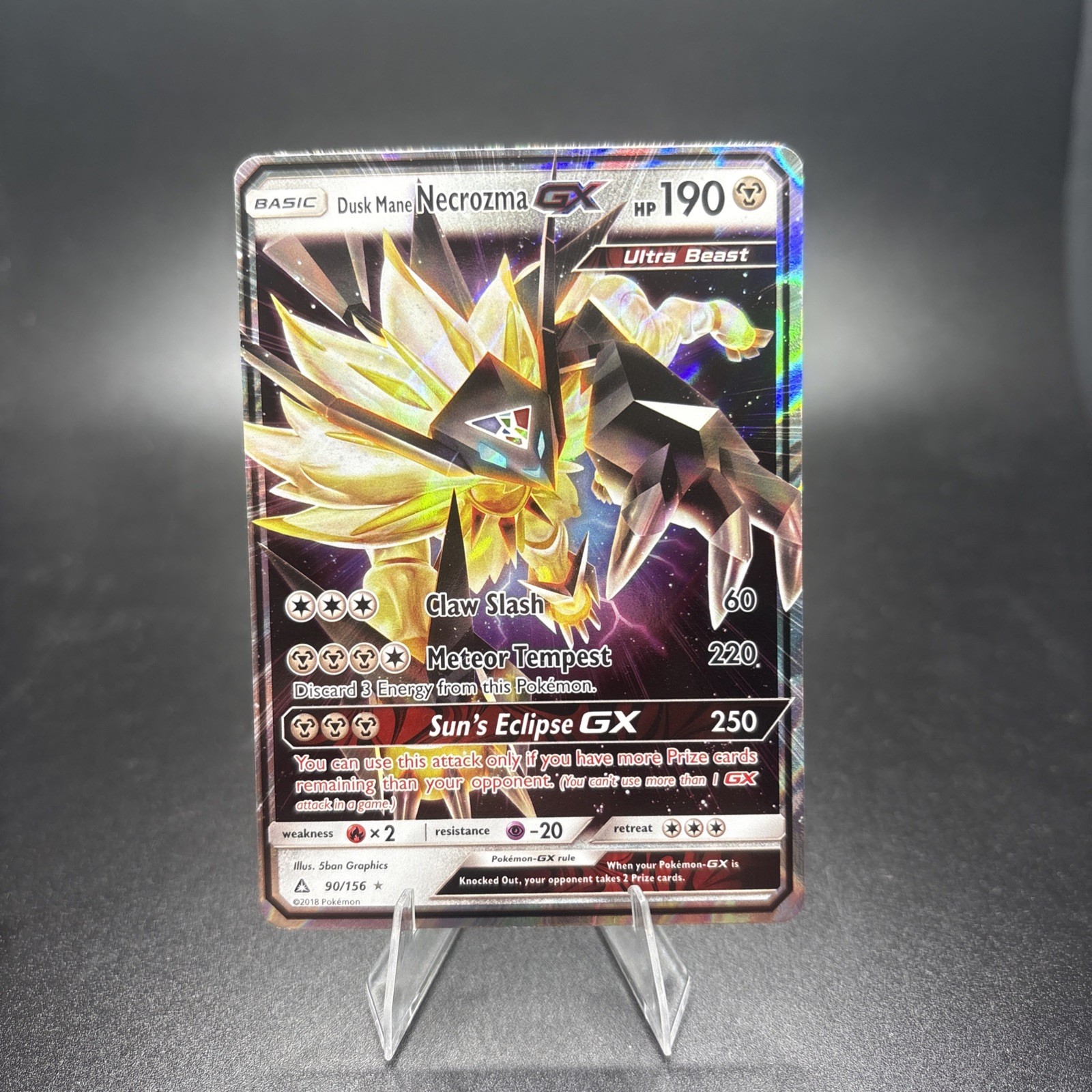 Dusk Mane Necrozma GX 90/156 Pokemon Sun Moon Ultra Prism English NM -c