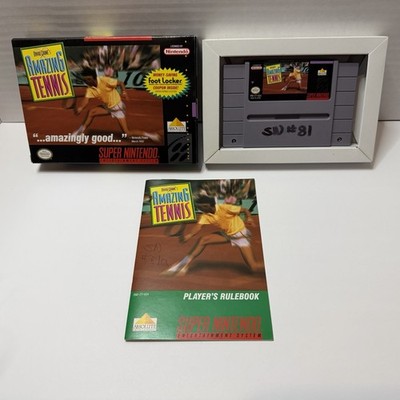 David Crane's Amazing Tennis Super Nintendo (SNES) Complete CIB - TESTED