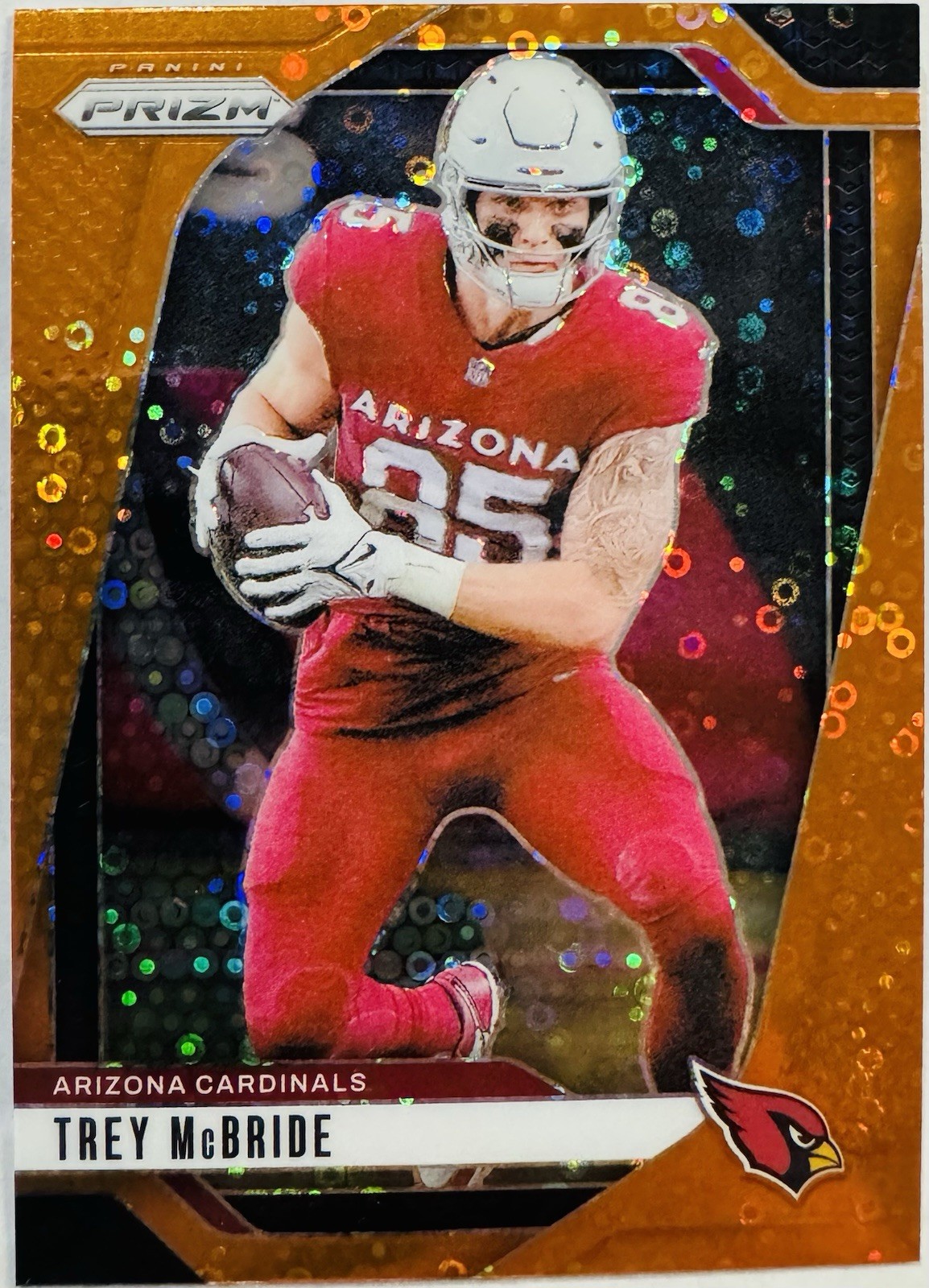 2024 Panini Prizm - Orange Disco Prizm #4 Trey McBride Arizona Cardinals
