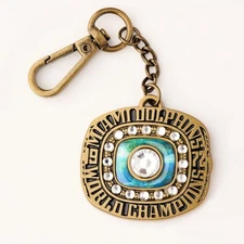 Super Bowl VII 1972 Miami dolphin Undefeated Season Flat Diecast Keychain