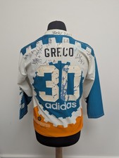 Official 1997-98 Piero Greco 30 Team Signed Sheffield Steelers Ice Hockey Jersey