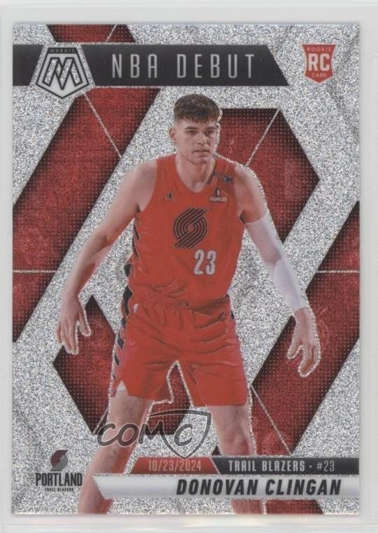2024 Panini Mosaic NBA Debut Glitter Prizm Donovan Clingan #261 Rookie RC 1f8v