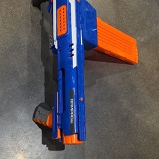 NERF N-Strike Elite Rampage Foam Dart Blaster Blue/Orange w/ Orange Magazine
