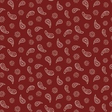 Travel Fabric Adventure Awaits Bandana Paisley Toss Red Beige Blank YARD